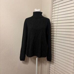 Valerie stevens two ply cashmere turtleneck lightweight long sleeve size L